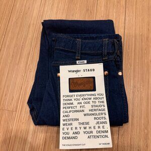 Brand New with Tags Wrangler x Staud Long Straight Jeans 25 x 34